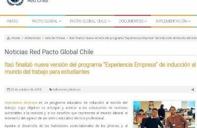 Pacto Global destaca Experiencia Empresa